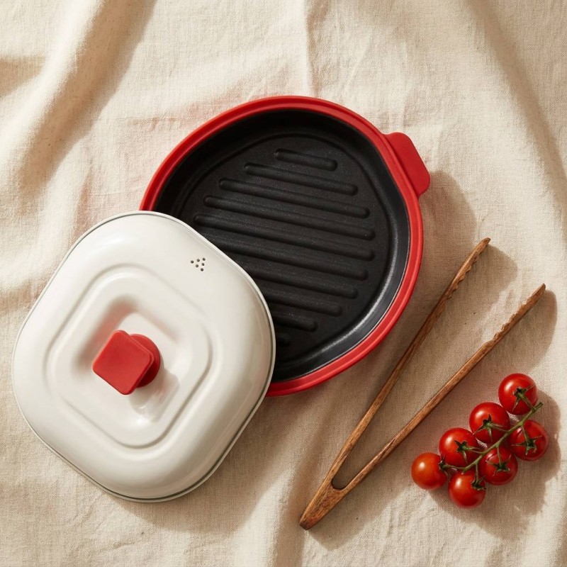 Mikrovågsugns multifunktionsgrill för biffar och grönsaker