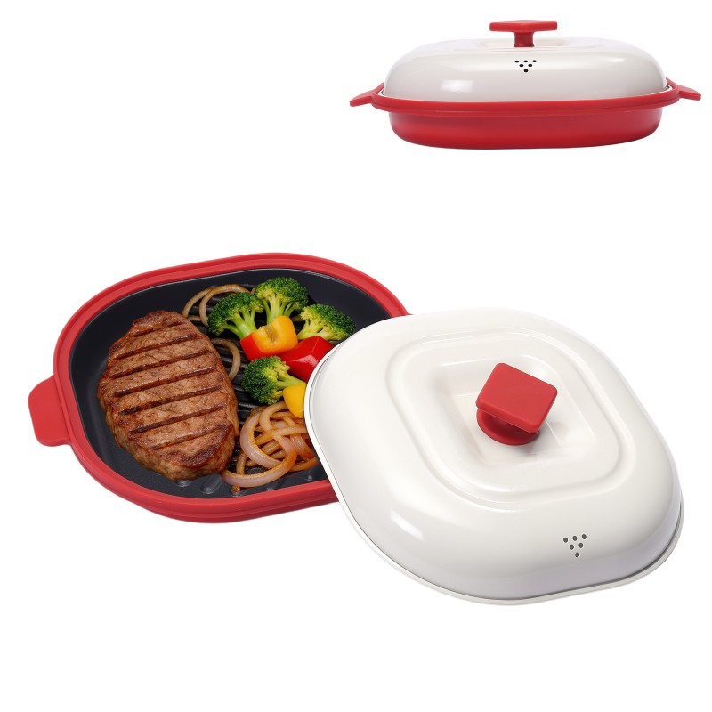 Smart automatiskt ångutlopp Multifunktionell mikrovågsgrill Multi-Pot