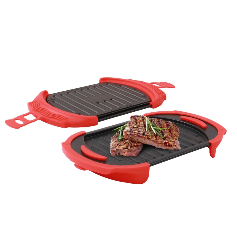 Fyrkantig mikrovågsugn brödrost grillbricka